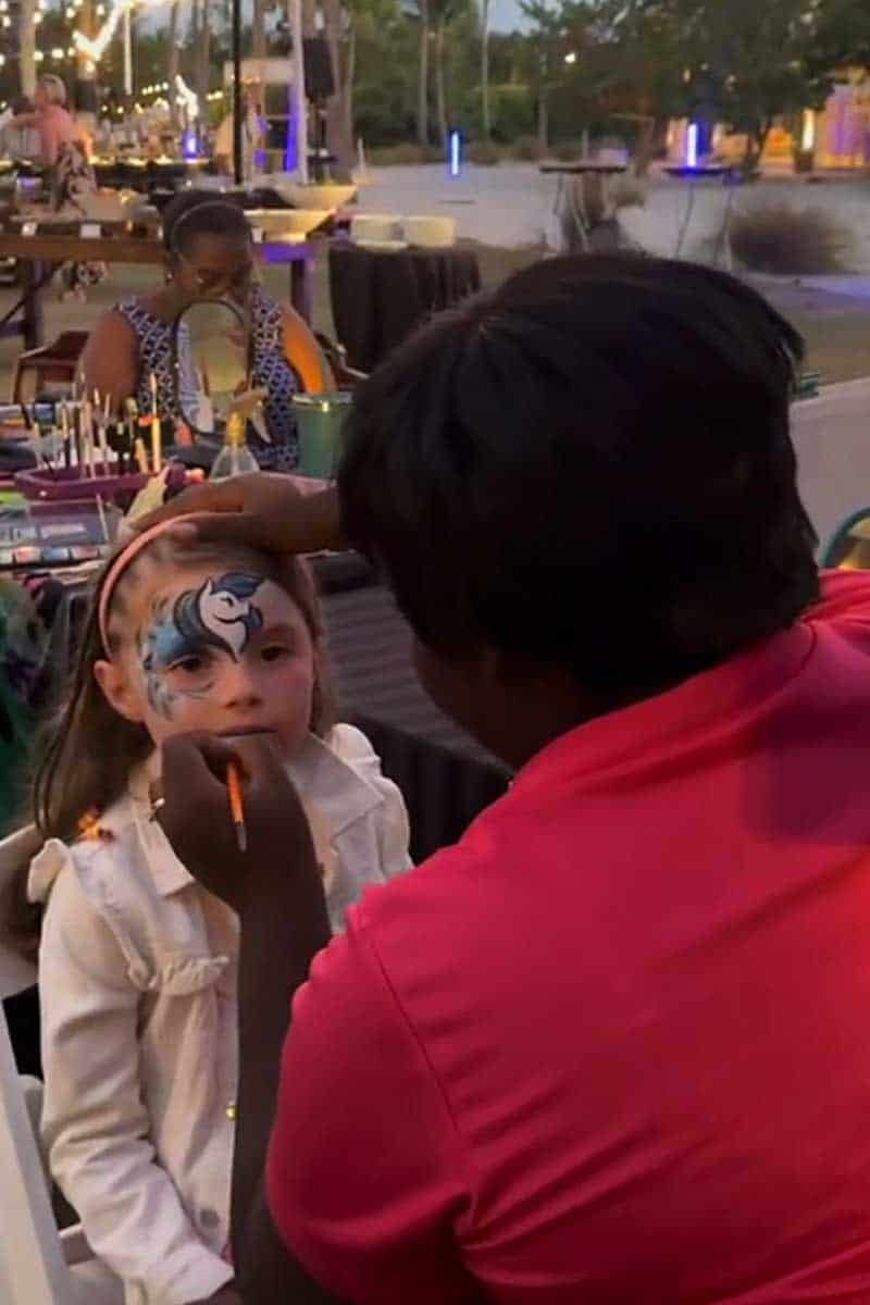 Face painting artist bahamas event the falcons entertainment